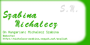 szabina michalecz business card